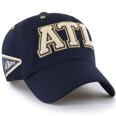 Stoney Clover Lane x '47 Men's MLB x Lane Atlanta Braves Acro Charm Clean Up Adjustable Hat, Navy Blue