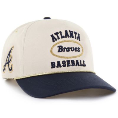 Stoney Clover Lane x '47 Men's MLB x Lane Natural/Navy Atlanta Braves Glitter Rope Hitch Adjustable Hat