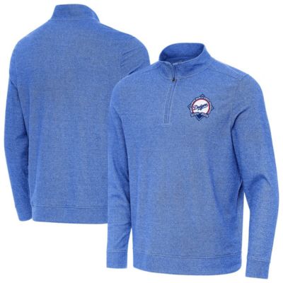 Antigua Men's MLB Los Angeles Dodgers Back-to-Back World Series s Subtle Quarter-Zip Pullover