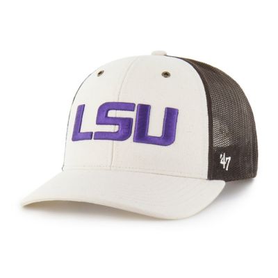 Carhartt x '47 Men's NCAA Carhartt x Natural/Brown LSU Tigers Undyed Trucker Adjustable Hat
