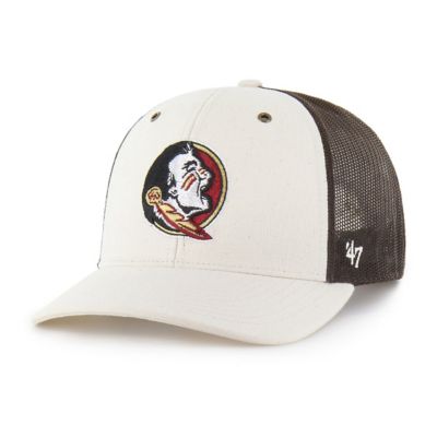 Carhartt x '47 Men's NCAA Carhartt x Natural/Brown Florida State Seminoles Undyed Trucker Adjustable Hat