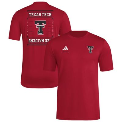 adidas Men's Texas Tech Red Raiders NCAA Texas Tech Raiders Locker Football Icon AEROREADY Pre-Game T-Shirt