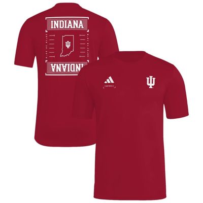 adidas Men's NCAA Indiana Hoosiers Locker Football Icon AEROREADY Pre-Game T-Shirt