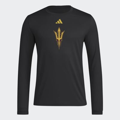 adidas Men's NCAA Arizona State Sun Devils Primary Locker Logo Pre-Game Long Sleeve T-Shirt, Black, 2XL