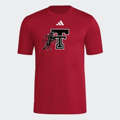 adidas Men's Texas Tech Red Raiders NCAA Texas Tech Raiders 2026 Locker Logo Pre-Game T-Shirt