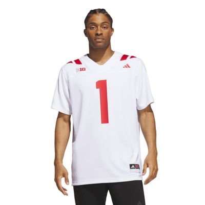 adidas Men's NCAA #1 Nebraska Huskers Away Premier Football Jersey