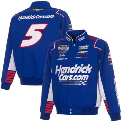 JH Design Men's NASCAR Kyle Larson 2026 Hendrickcars.com Full-Snap Twill Racing Jacket