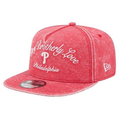 New Era Men's MLB Philadelphia Phillies City Slogan A-Frame 9FIFTY Snapback Hat, Red