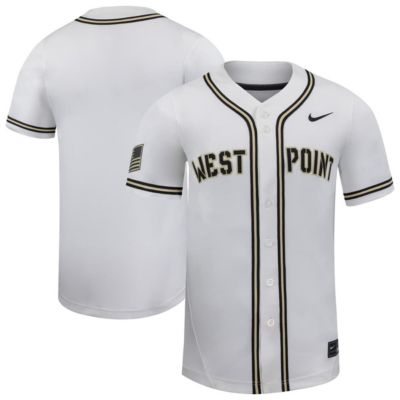 Men's Army Black Knights NCAA Nike Army Knights Replica Baseball Jersey, White, 3XL