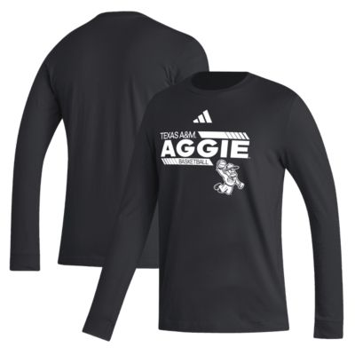 adidas Men's NCAA Texas A&M Aggies Ol' Sarge Basketball Long Sleeve T-Shirt, Black, Large