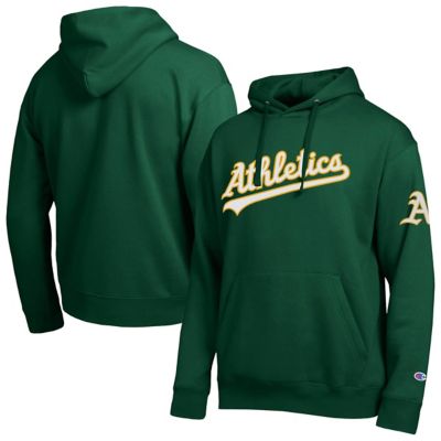 Champion Men's Oakland Athletics MLB Athletics All Star Wordmark Hoodie, Green, 2XL