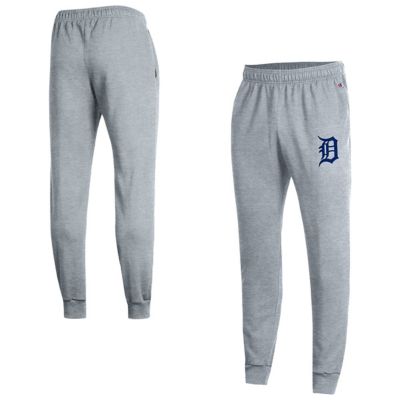 Champion Men's MLB Heather Detroit Tigers Powerblend Joggers, Gray, 2XL