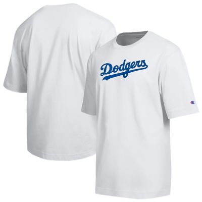 Champion Men's MLB Los Angeles Dodgers All Star Arched Chenille Wordmark T-Shirt, White, 2XL