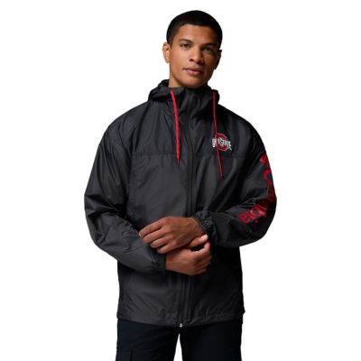 Columbia Men's NCAA Ohio State Buckeyes Flash Challenger II Full-Zip Hooded Windbreaker