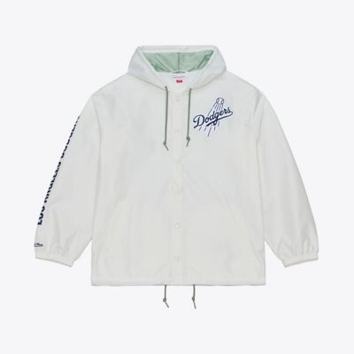 Mitchell & Ness Men's MLB Los Angeles Dodgers Yacht Rock Coaches Full-Snap Hooded Windbreaker Jacket
