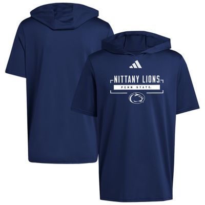 adidas Men's NCAA Penn State Nittany Lions D4T Short Sleeve Hooded T-Shirt, Navy Blue, Medium