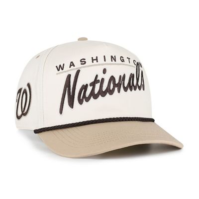 '47 Men's MLB Natural/Tan Washington Nationals Neutral Terrain Hitch Rope Adjustable Hat