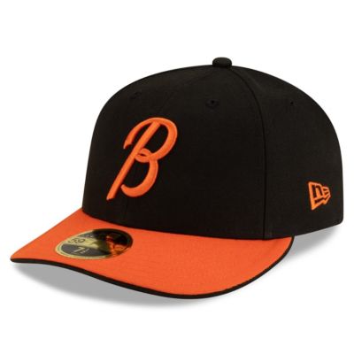 New Era Men's MLB Black/Orange Baltimore Orioles Authentic Collection Low 59FIFTY Fitted Hat