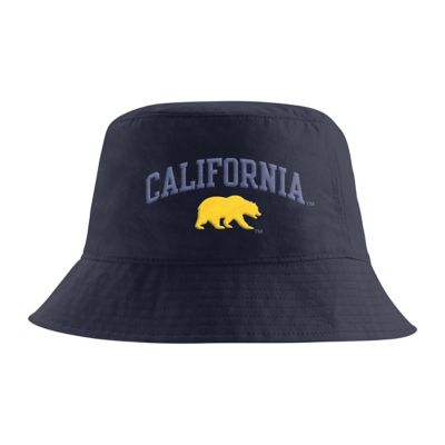 Men's California Golden Bears NCAA Nike Cal Bears Apex Striped Bucket Hat, Navy Blue, Small