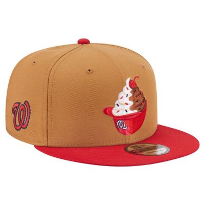 New Era Men's MLB Khaki/Red Washington Nationals Ice 9FIFTY Snapback Hat