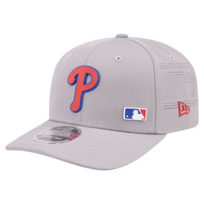 New Era Men's MLB Philadelphia Phillies Laser Perforated 9SEVENTY Adjustable Hat, Gray