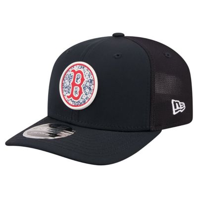 New Era Men's Boston Red Sox MLB Boston Sox Floral Patch 9SEVENTY Adjustable Hat, Navy Blue