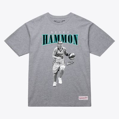 Mitchell & Ness WNBA Unisex Becky Hammon San Antonio Stars Player Boyfriend T-Shirt - Court Origins