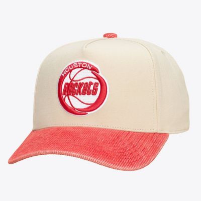 Mitchell & Ness NBA Unisex Cream/Red Houston Rockets Faded Pro Snapback Hat