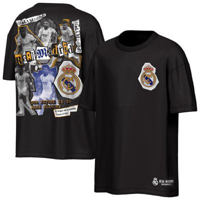 Outerstuff Men's La Liga Real Madrid Oversized Ransom T-Shirt, Black, XL