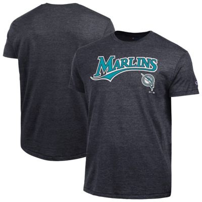 Champion Men's Cooperstown Teams Florida Marlins Cooperstown Wordmark Lockup Tri-Blend T-Shirt