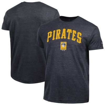 Champion Men's MLB Pittsburgh Pirates Cooperstown Wordmark Lockup Tri-Blend T-Shirt