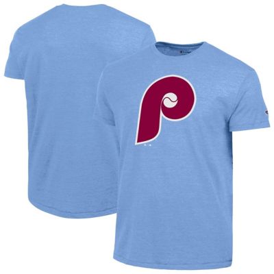 Champion Men's MLB Light Philadelphia Phillies Cooperstown Logo Tri-Blend T-Shirt