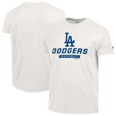 Champion Men's MLB Los Angeles Dodgers Ultimate Tri-blend T-Shirt, White, 2XL