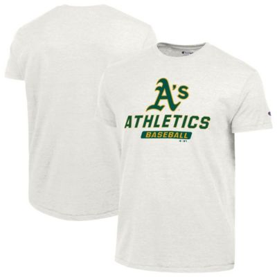 Champion Men's Oakland Athletics MLB Athletics Ultimate Tri-blend T-Shirt, White, Large
