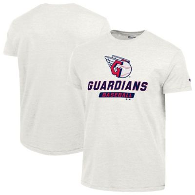 Champion Men's MLB Cleveland Guardians Ultimate Tri-blend T-Shirt, White, 2XL