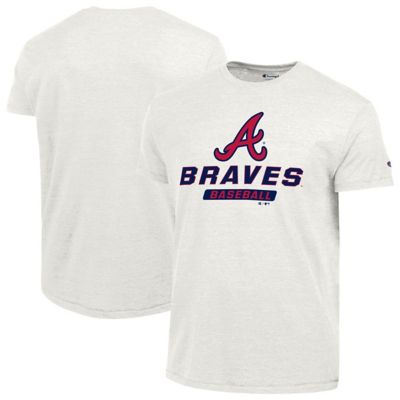 Champion Men's MLB Atlanta Braves Ultimate Tri-blend T-Shirt, White, 2XL