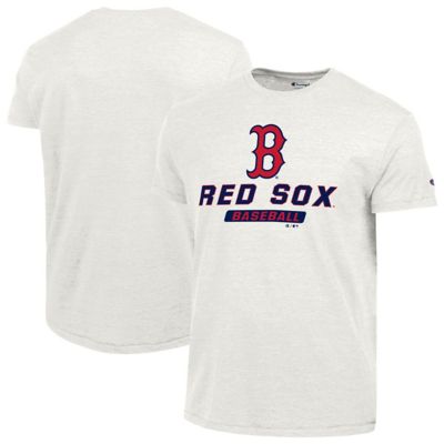 Champion Men's Boston Red Sox MLB Boston Sox Ultimate Tri-blend T-Shirt, White, 2XL