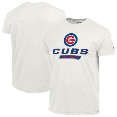 Champion Men's MLB Chicago Cubs Ultimate Tri-blend T-Shirt, White, 2XL