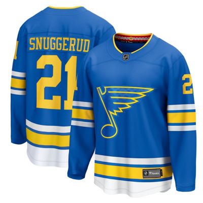 Men's NHL Fanatics Jimmy Snuggerud St. Louis Blues Home Breakaway Jersey