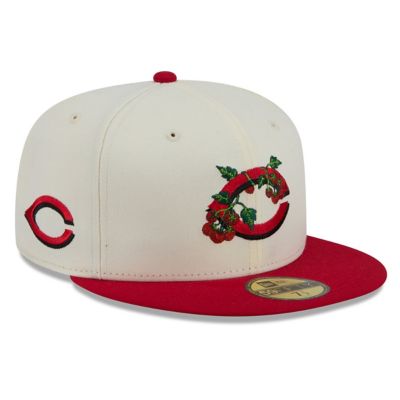 New Era Men's MLB White/Red Cincinnati Reds Blossom 59FIFTY Fitted Hat