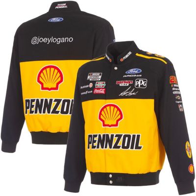JH Design Men's NASCAR Joey Logano 2026 Pennzoil Full-Snap Twill Racing Jacket