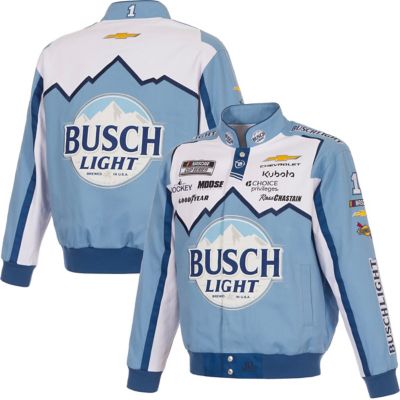 JH Design Men's NASCAR Light Ross Chastain 2026 Busch Light Full-Snap Twill Racing Jacket