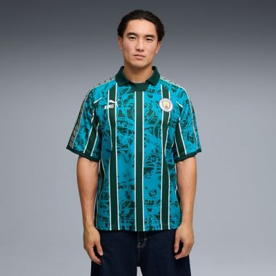 Puma Men's Premier League Manchester City King Retro Fashion Jersey, Turquoise, Small