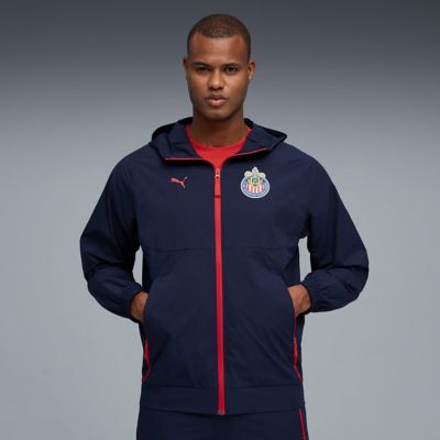 Men's Liga MX Chivas Woven PUMATECH WindCELL Full-Zip Raglan Jacket