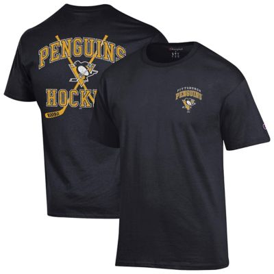 Champion Men's NHL Pittsburgh Penguins Stick With It Jersey T-Shirt, Black, 2XL