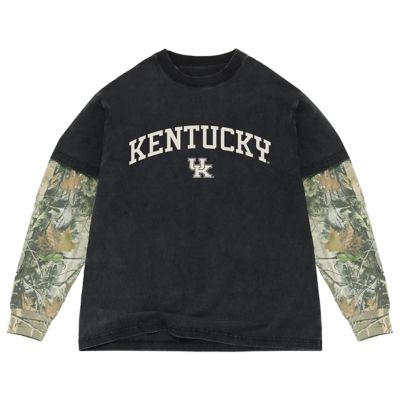 Uscape Apparel Men's NCAA Kentucky Wildcats Back Bay Twofer Heavyweight Long Sleeve T-Shirt