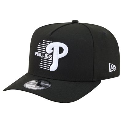 New Era Men's MLB Philadelphia Phillies Motion A-Frame 9FIFTY Snapback Hat, Black