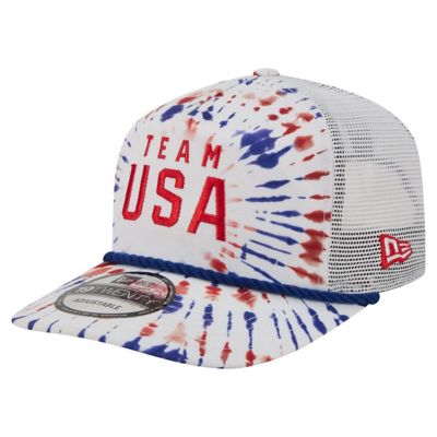 New Era Olympics Unisex Team USA Firework 19TWENTY Rope Trucker Snapback Hat