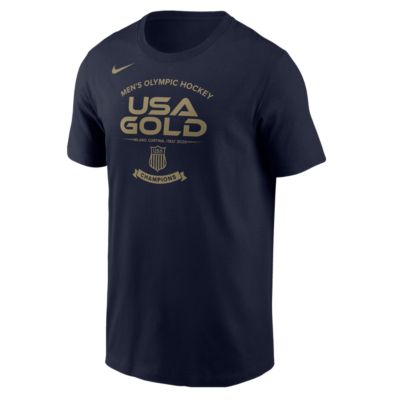 Men's NHL Nike USA Hockey 2026 Winter Olympics Medal Core T-Shirt, Navy Blue, Small