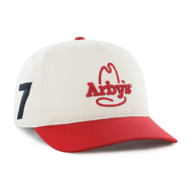 '47 Men's NASCAR Natural/Red Justin Allgaier Sponsor Logo Number Side Patch Hitch Adjustable Hat